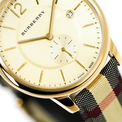 Burberry BU10001 The City Men's Gold & House Check Watch - SJR London Timepiece