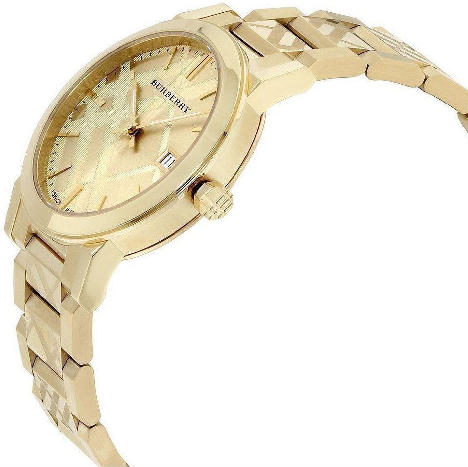 Burberry BU9038 The City Unisex Gold & Champagne Watch - SJR London Timepiece