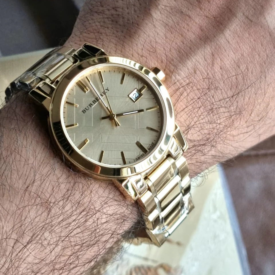 Burberry BU9038 The City Unisex Gold & Champagne Watch - SJR London Timepiece