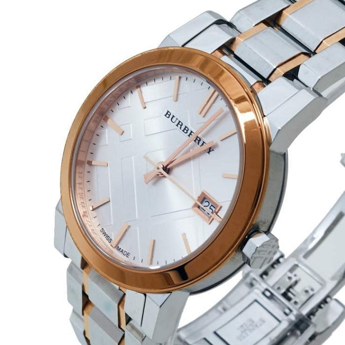 Burberry BU9105 The City Women's Silver & Rose Gold Watch - SJR London Timepiece