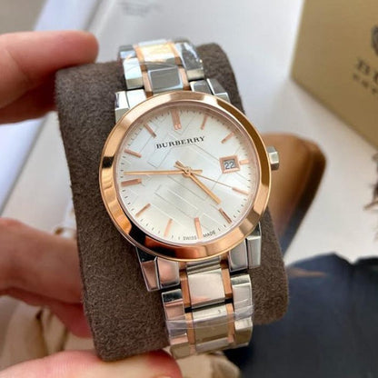 Burberry BU9105 The City Women's Silver & Rose Gold Watch - SJR London Timepiece
