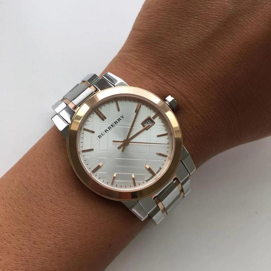 Burberry BU9105 The City Women's Silver & Rose Gold Watch - SJR London Timepiece