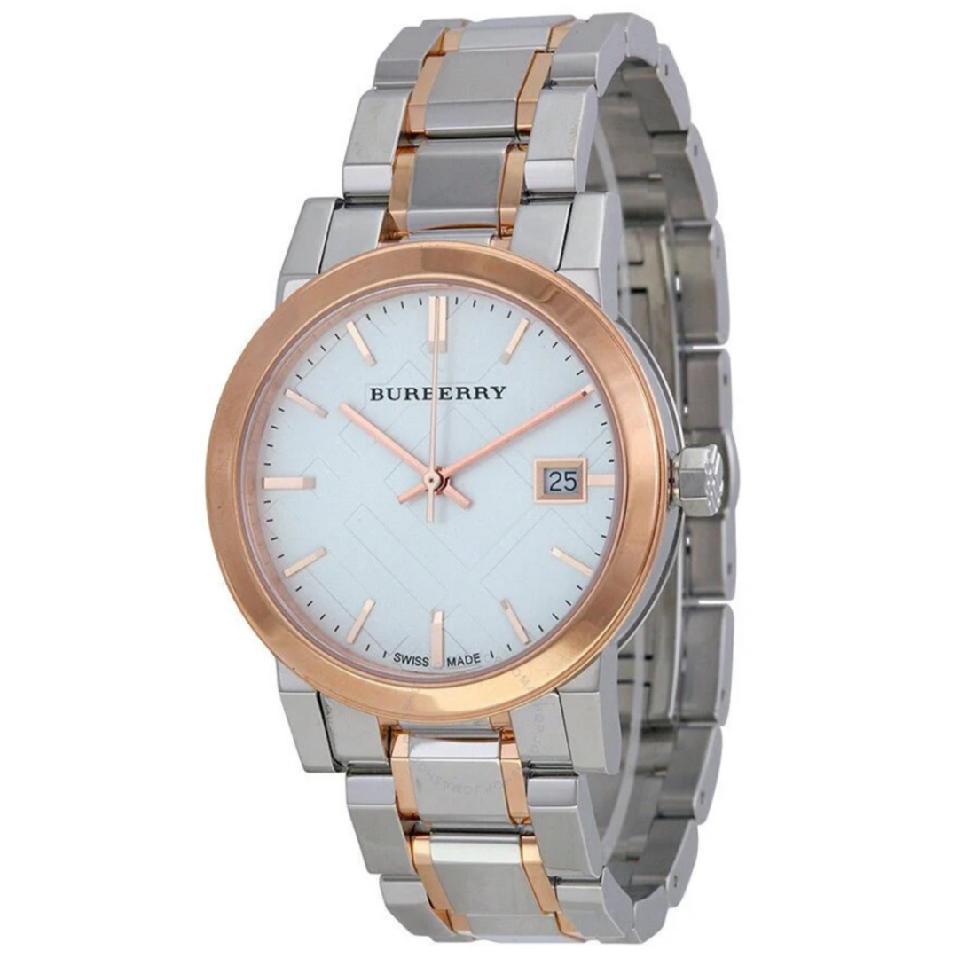 Burberry BU9105 The City Women's Silver & Rose Gold Watch - SJR London Timepiece