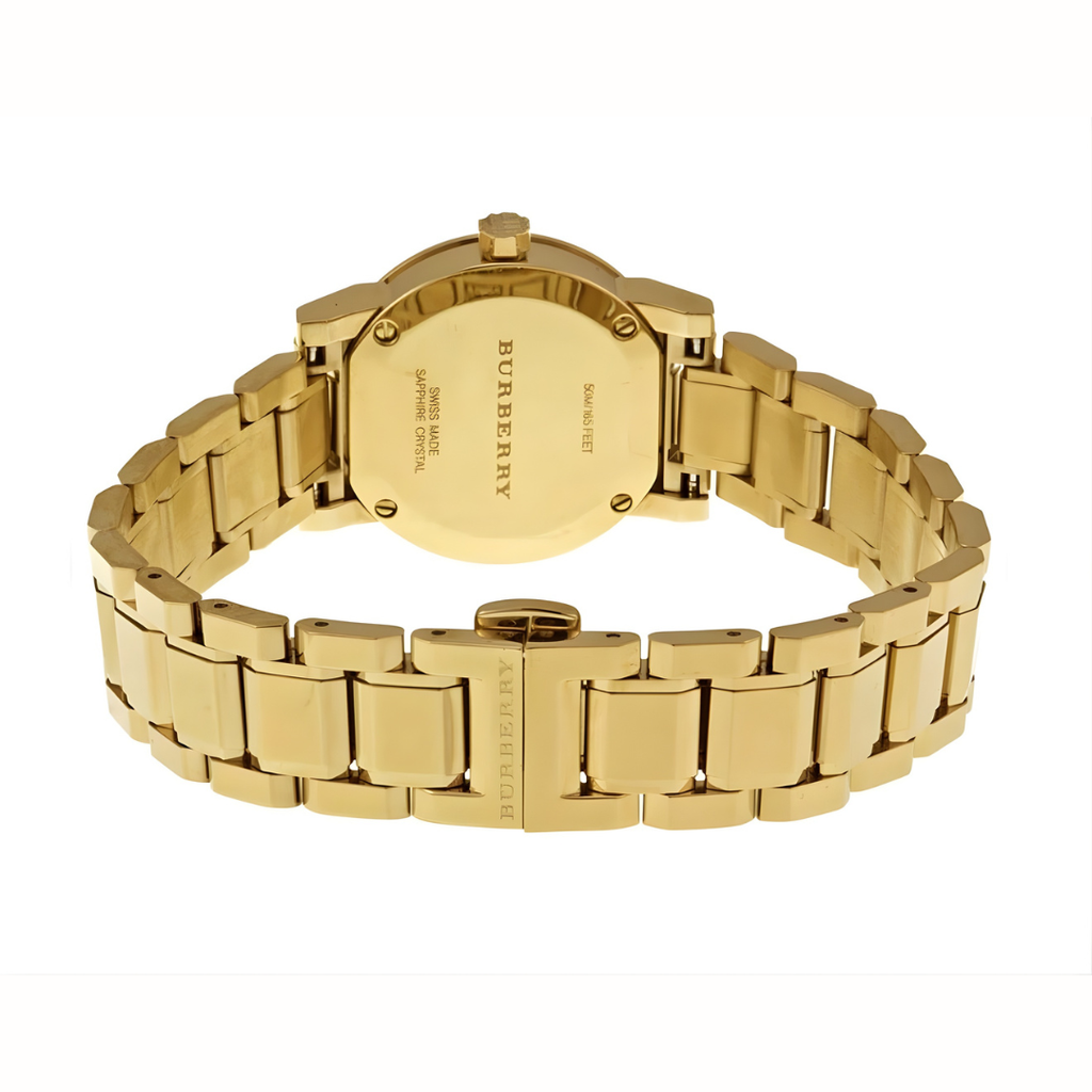 Montre Burberry The City pour femme BU9227 en or 26 mm