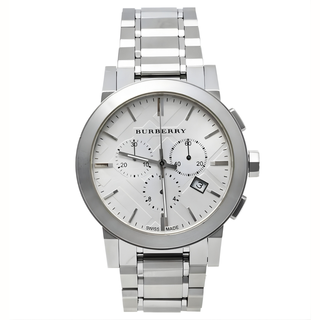 Montre chronographe Burberry The City BU9350 argentée pour homme