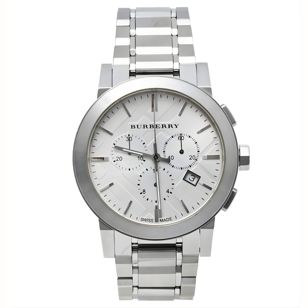 Burberry BU9350 The City Men's Silver Chronograph Watch - SJR London Timepiece