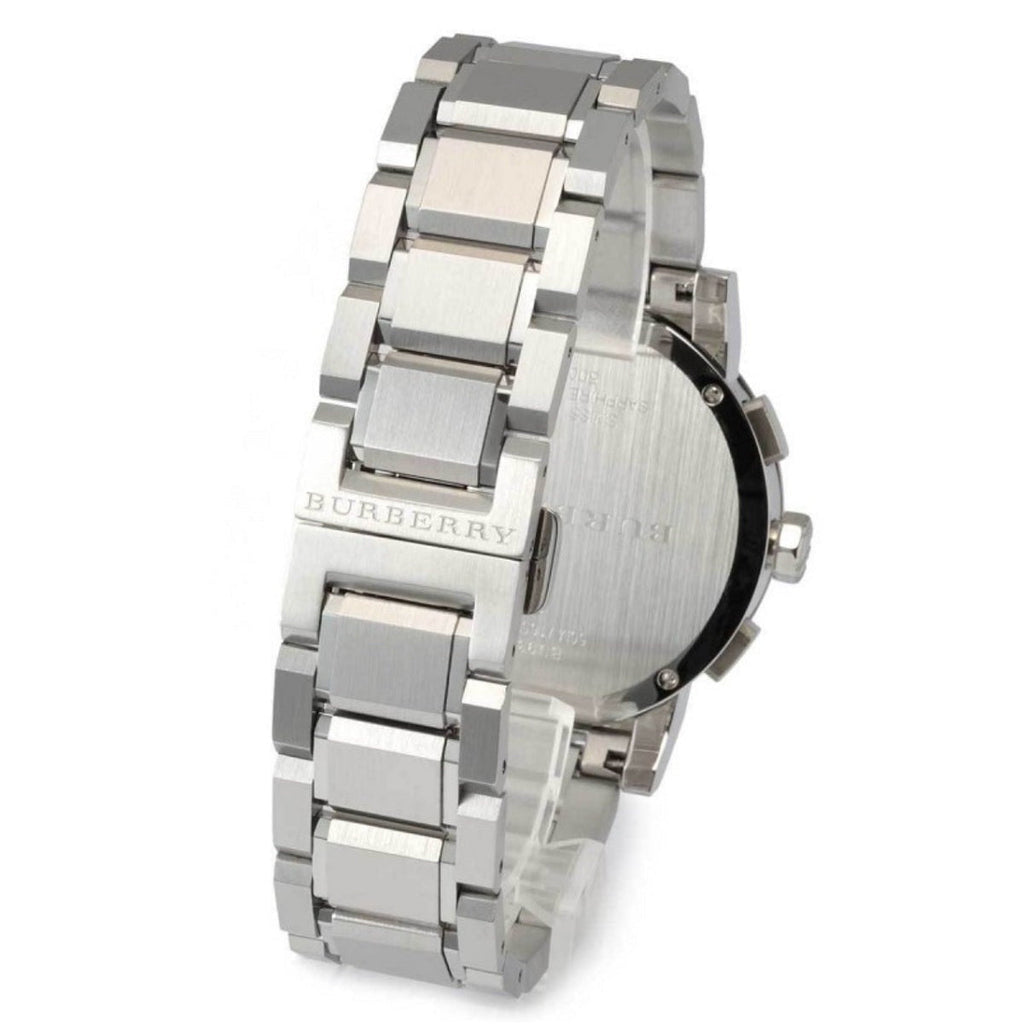 Montre chronographe Burberry BU9351 The City pour homme, argentée et noire