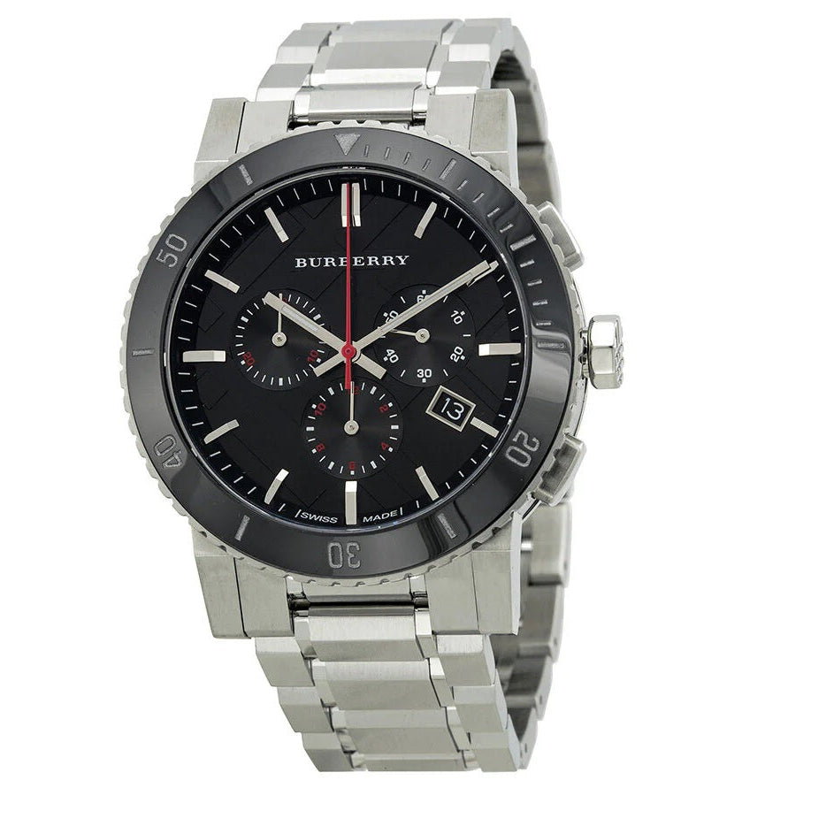 Burberry BU9380 The City Men's Silver & Black Dial Watch - SJR London Timepiece