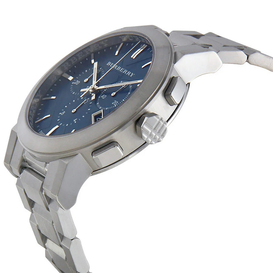 Burberry BU9363 The City Men's Silver & Blue Chronograph Watch - SJR London Timepiece