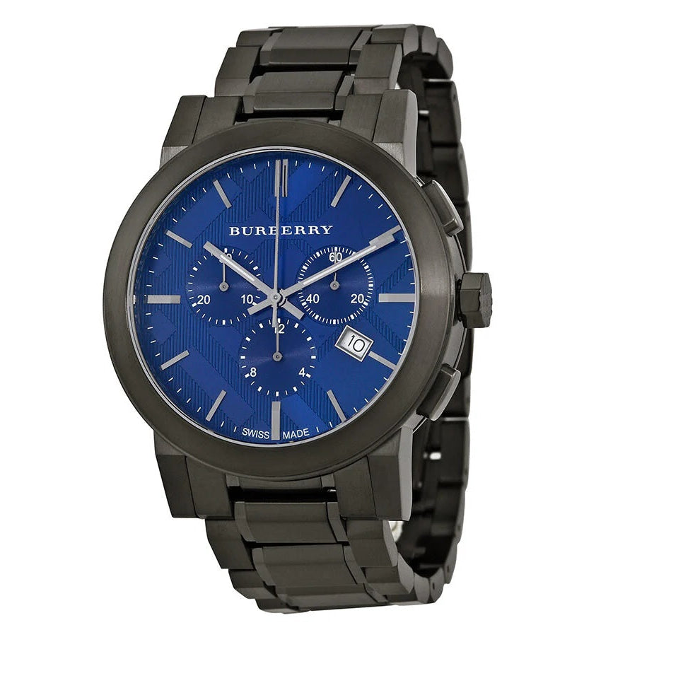 Burberry BU9365 The City Men's Gunmetal & Blue Watch - SJR London Timepiece