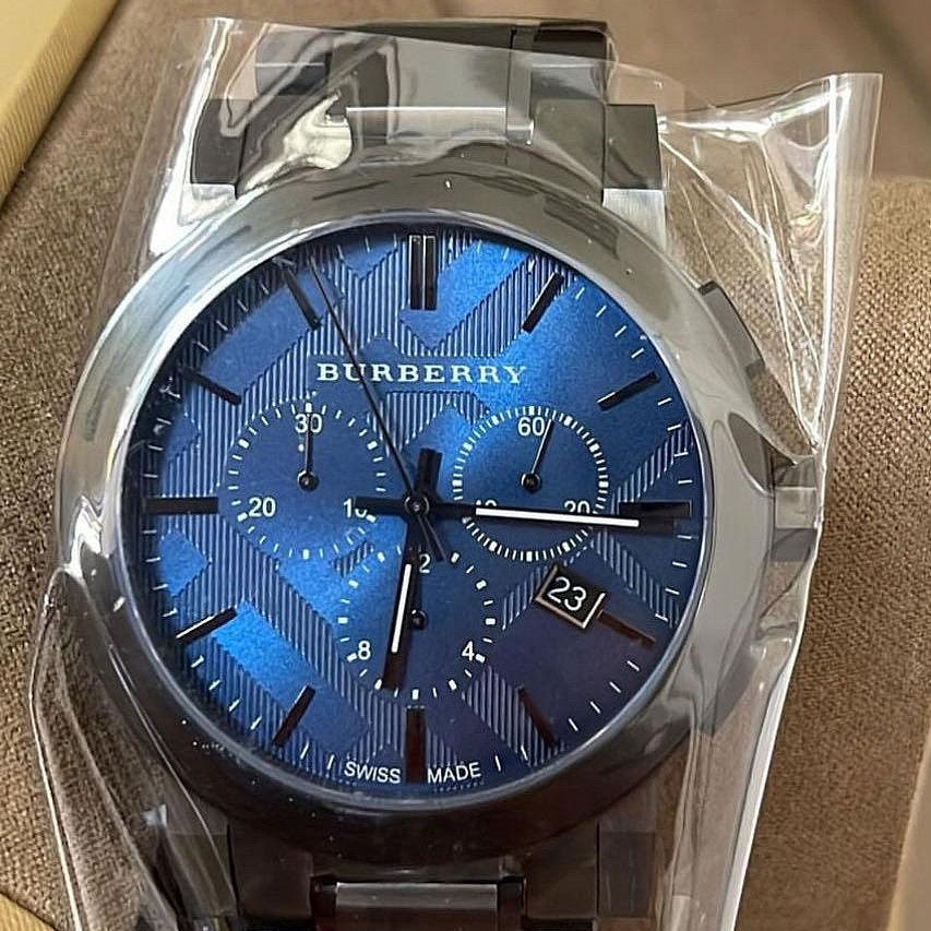 Burberry BU9365 The City Men's Gunmetal & Blue Watch - SJR London Timepiece