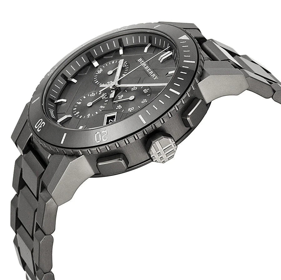 Montre homme Burberry BU9381 The City, cadran gris