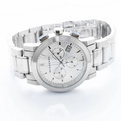 Burberry BU9750 The City Unisex Silver Chronograph Watch - SJR London Timepiece