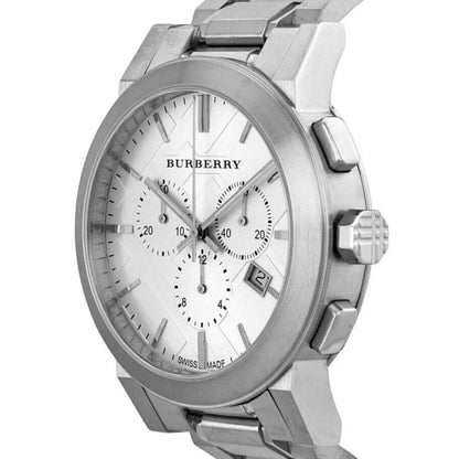 Burberry BU9750 The City Unisex Silver Chronograph Watch - SJR London Timepiece