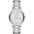 Burberry BU9750 The City Montre unisexe chronographe argentée
