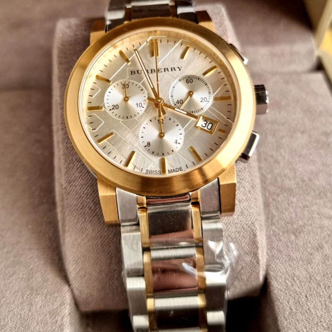 Burberry BU9751 The City Unisex Two-Tone Chronograph Watch - SJR London Timepiece