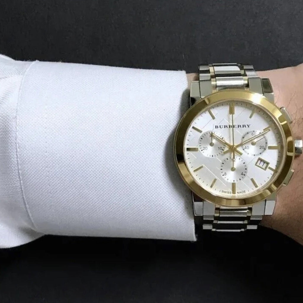 Montre chronographe bicolore unisexe The City Burberry BU9751