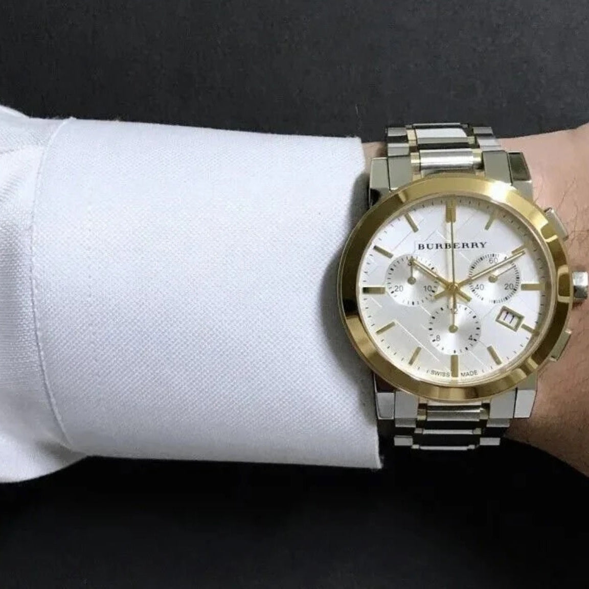 Burberry BU9751 The City Unisex Two-Tone Chronograph Watch - SJR London Timepiece