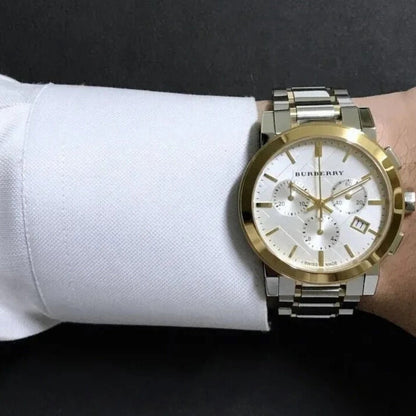Burberry BU9751 The City Unisex Two-Tone Chronograph Watch - SJR London Timepiece