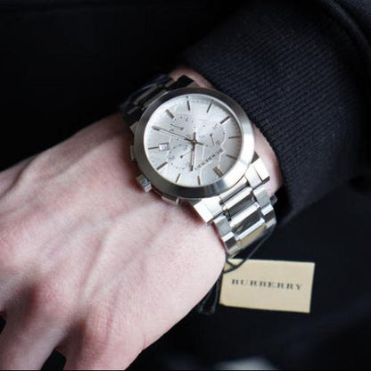 Burberry BU9350 The City Men's Silver Chronograph Watch - SJR London Timepiece
