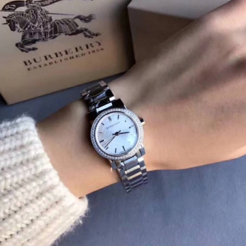 Burberry BU9220 The City Women's 26mm Silver & Diamond Watch - SJR London Timepiece