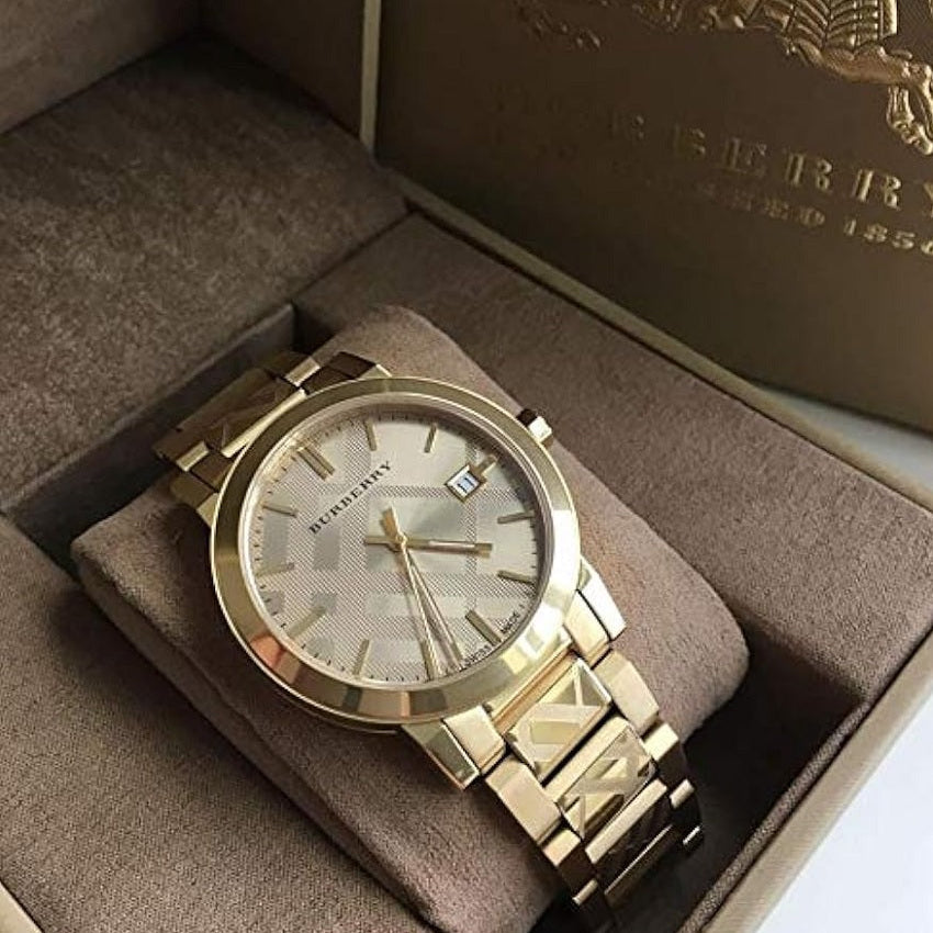 Burberry BU9038 The City Unisex Gold & Champagne Watch - SJR London Timepiece