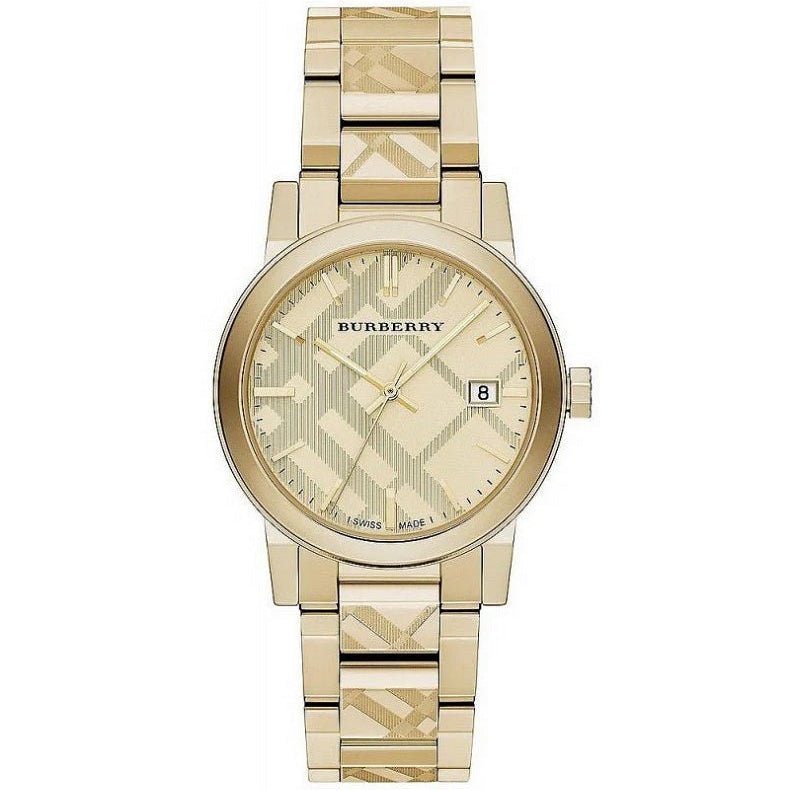Burberry BU9038 The City Unisex Gold & Champagne Watch - SJR London Timepiece