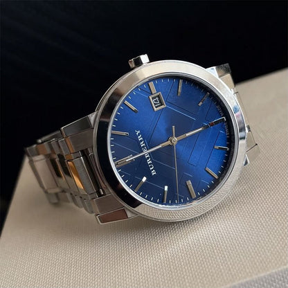 Burberry BU9031 The City Unisex Silver & Blue Watch - SJR London Timepiece
