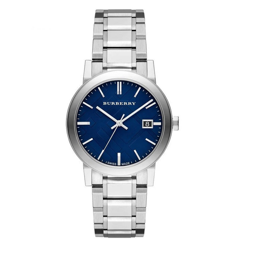 Burberry BU9031 The City Unisex Silver & Blue Watch - SJR London Timepiece