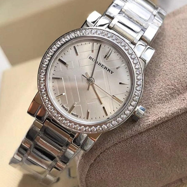 Burberry BU9220 The City Women's 26mm Silver & Diamond Watch - SJR London Timepiece