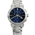 Montre chronographe Burberry BU9363 The City pour homme, argent et bleu
