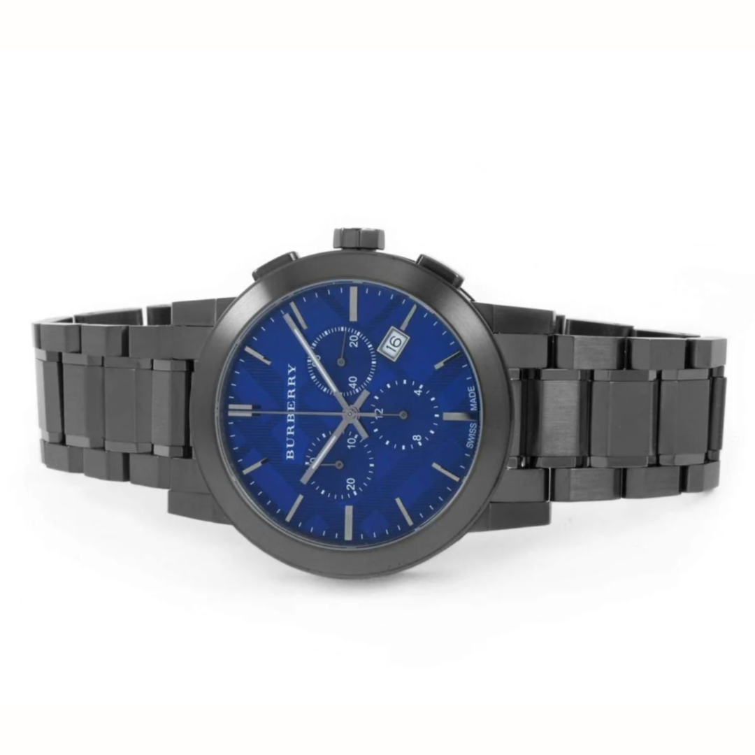 Burberry BU9365 The City Men's Gunmetal & Blue Watch - SJR London Timepiece