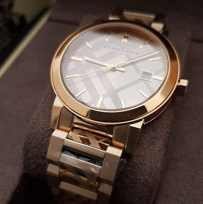 Burberry BU9038 The City Unisex Gold & Champagne Watch - SJR London Timepiece