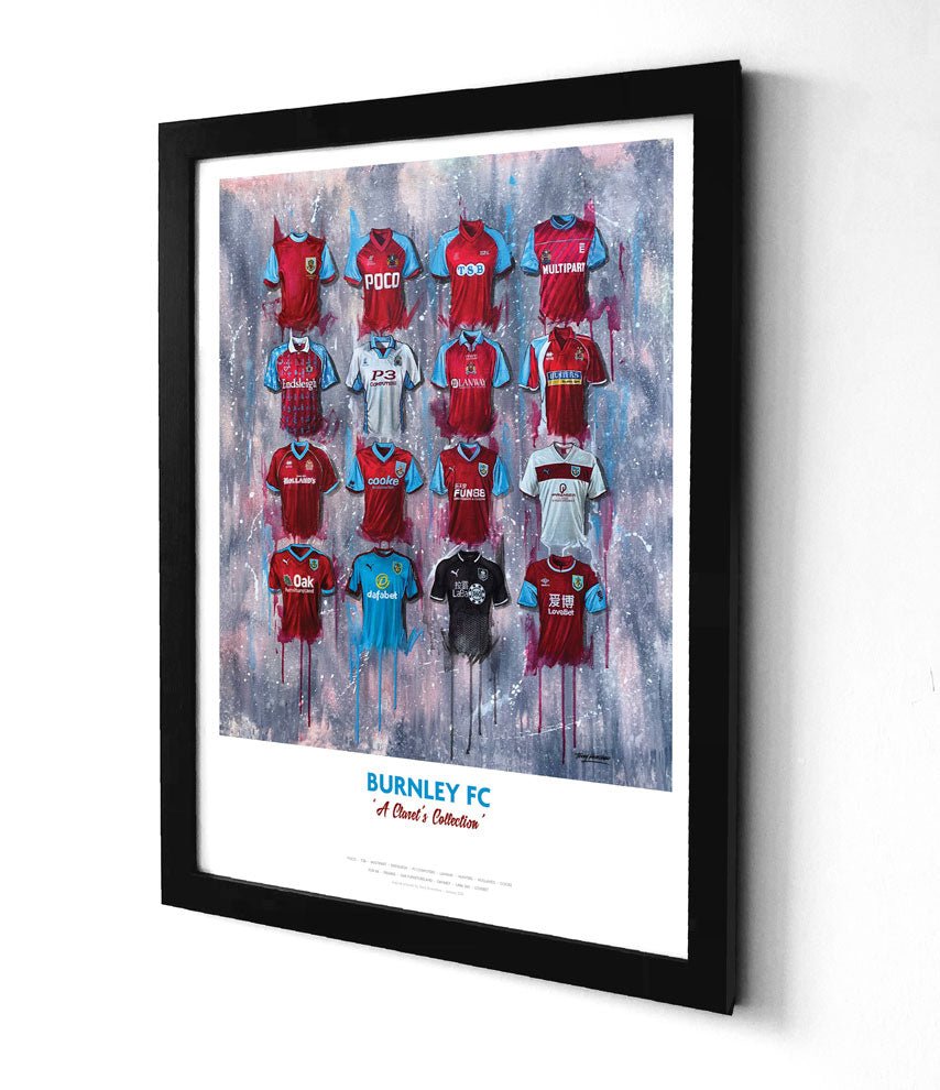 Burnley A3 Framed Print – Iconic Football Shirt Wall Art