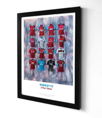 Burnley A3 Framed Print – Iconic Football Shirt Wall Art