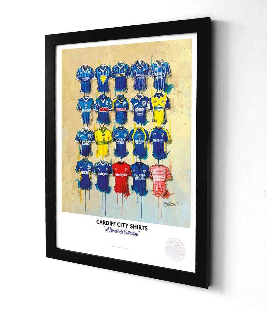 Cardiff City A3 Framed Print – Iconic Bluebirds Shirt Wall Art