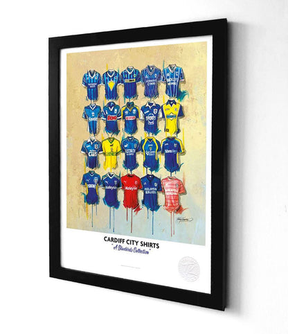 Cardiff City A3 Framed Print – Iconic Bluebirds Shirt Wall Art