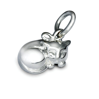 Cat Silver Charm