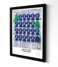 Chelsea champions football shirt A3 framed print