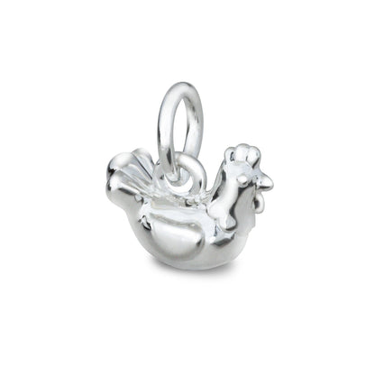 Chicken Silver Charm