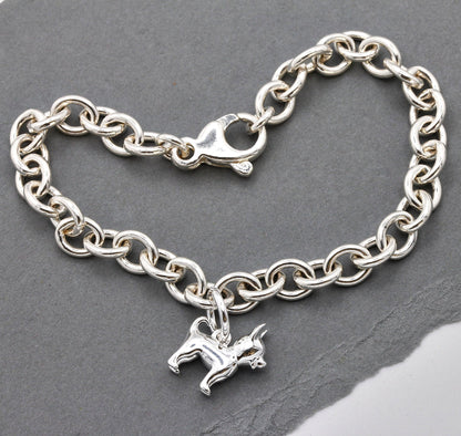 Chihuahua Silver Dog Charm