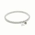 Personalised November Birthstone and Initial Bracelet | Citrine