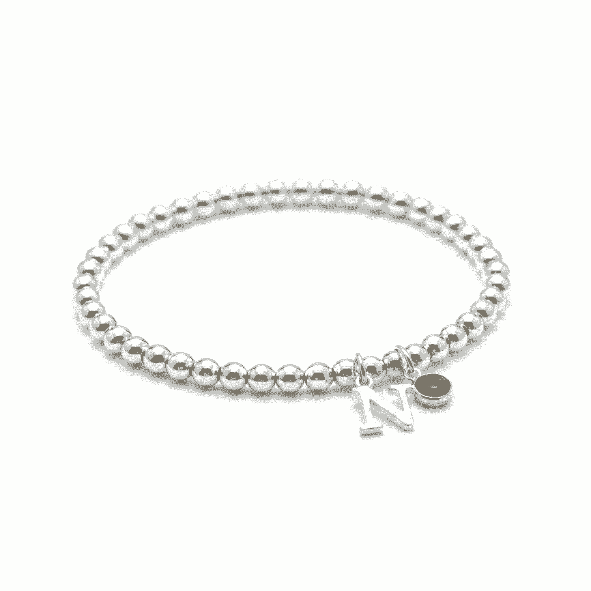 Personalised November Birthstone and Initial Bracelet | Citrine