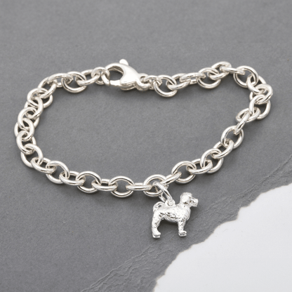 Cockapoo Silver Dog Charm