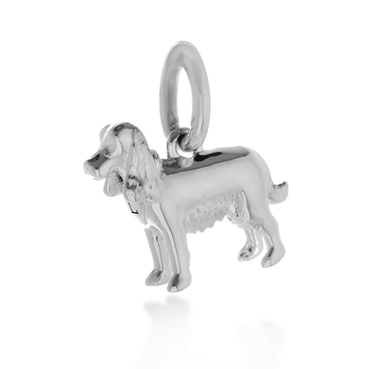 English Cocker Spaniel Silver Dog Charm