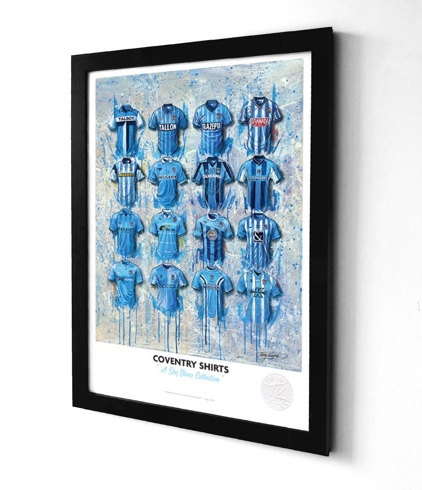 Coventry City A3 Framed Print – Sky Blues Wall Art