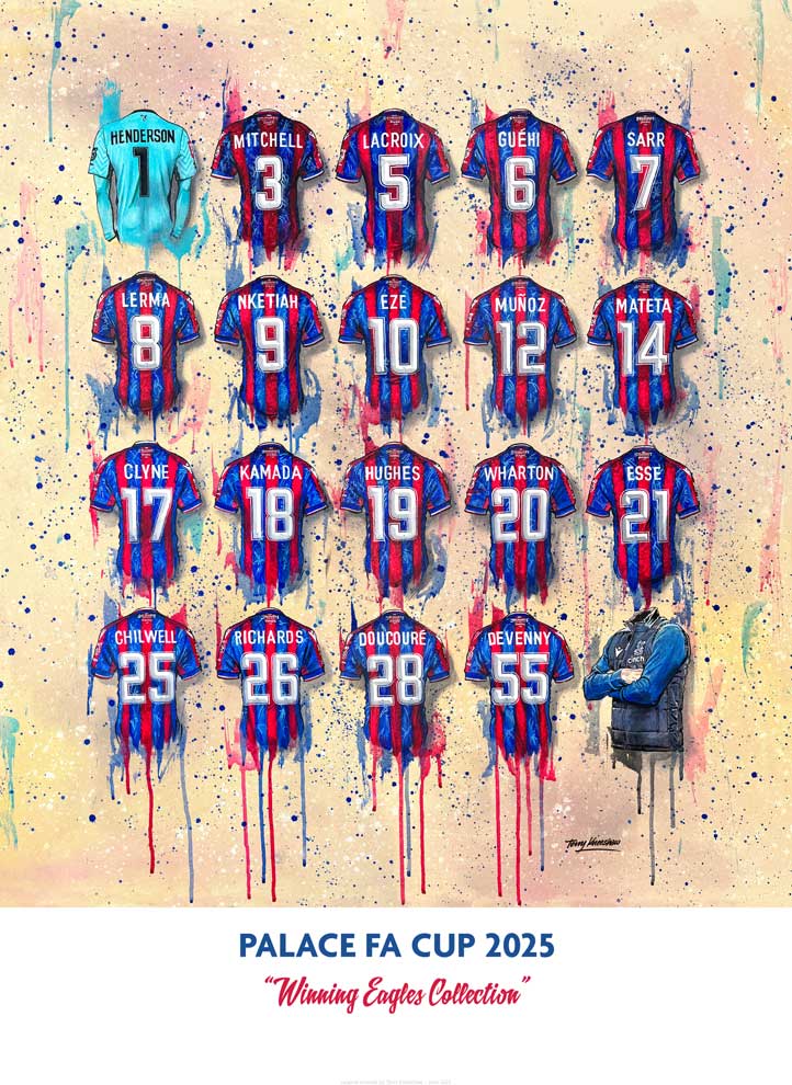 Crystal Palace Cup Winners A2 Print – Eagles Shirt Art