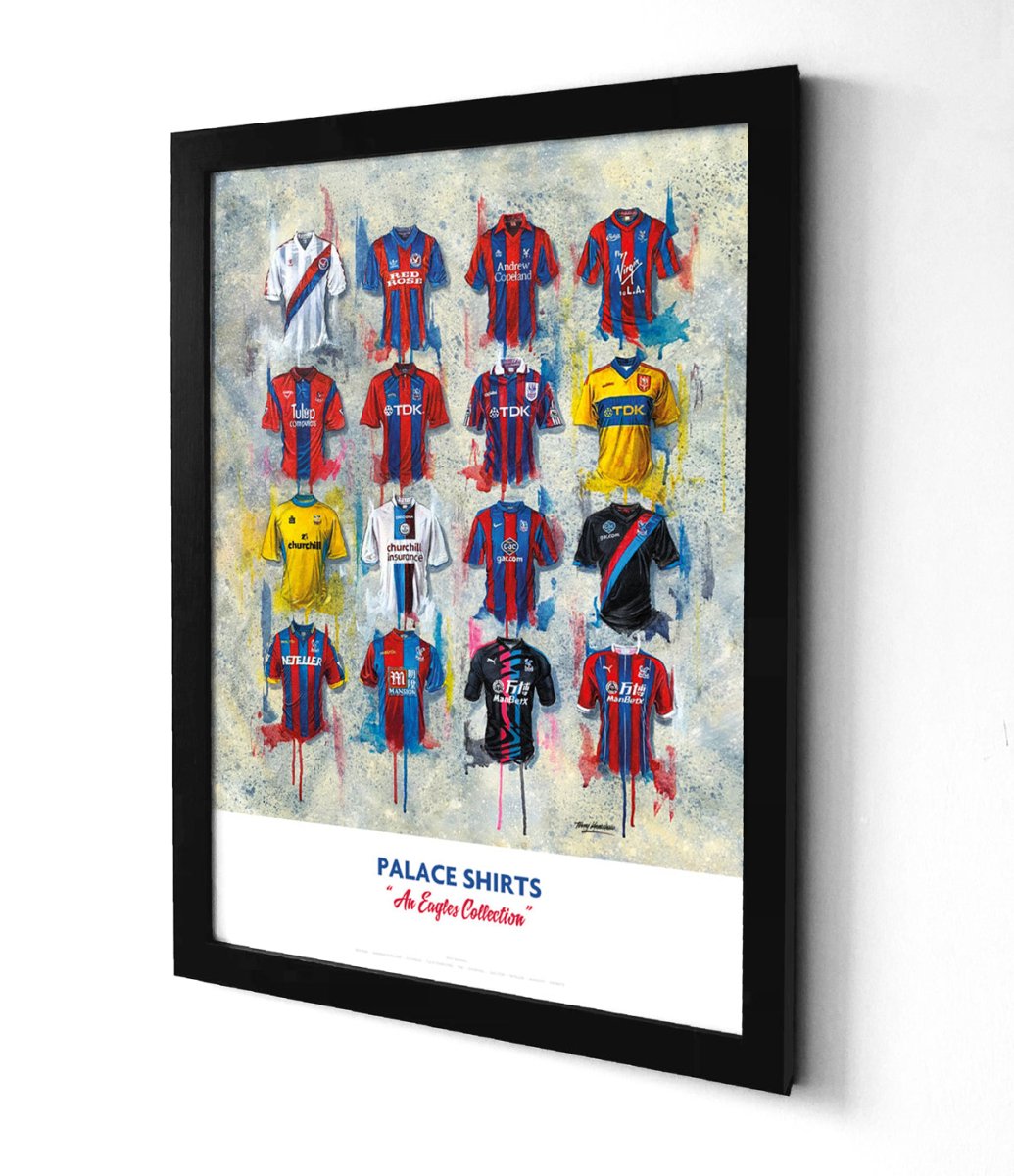 Crystal Palace FC Shirts - A2 Signed Limited Edition Prints