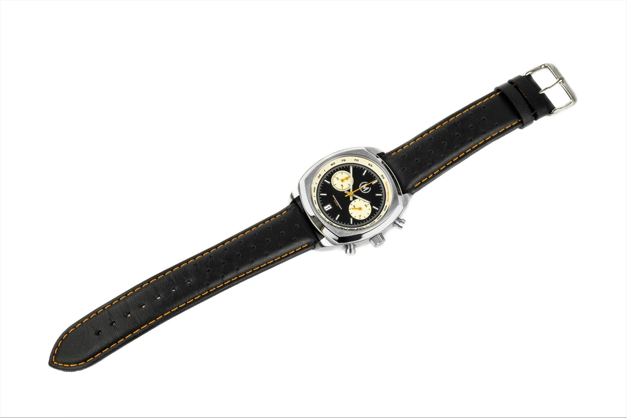 Chronomètre de pilote Chronograph MKII Meca-Quartz, Panda inversé noir