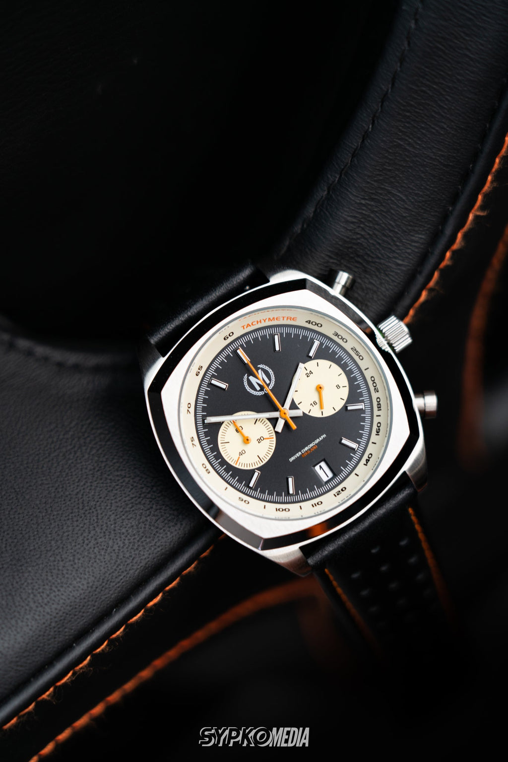 Chronomètre de pilote Chronograph MKII Meca-Quartz, Panda inversé noir